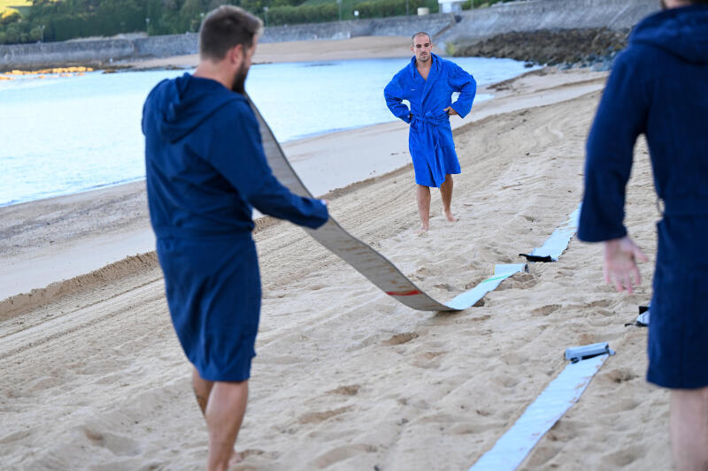 SZLAFROK DO WATERPOLO 900 Z BAWEŁNY MĘSKI