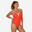 Women's 1-piece swimsuit Heva Joy Zip Red