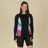 Women swimming top Una Rainbow black