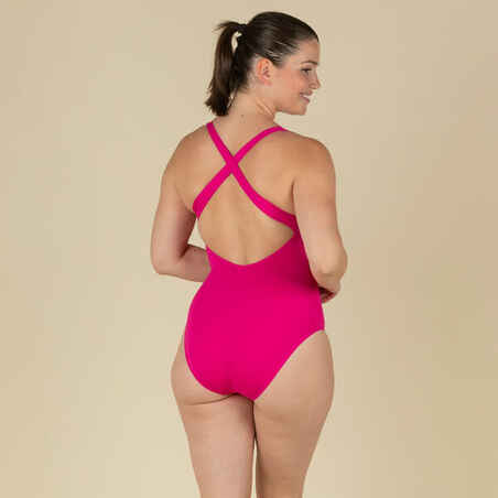 Women’s swimming 1-piece swimsuit Pearl Rose Fuchsia