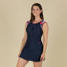 Women Swimming One-Piece Swimsuit Una Supportive & Quick-Dry Navy Blue