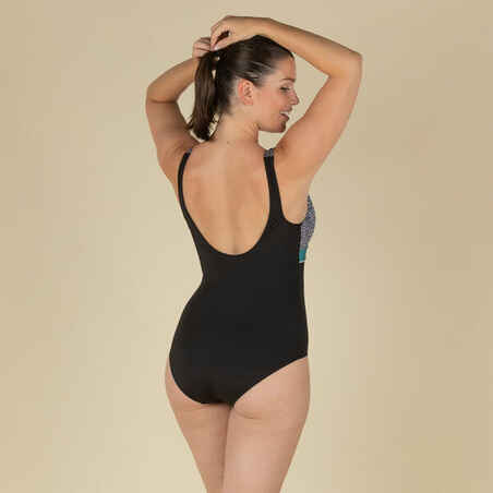 Women's 1-piece Sculpting Swimsuit Kaipearl Triki Leo Black