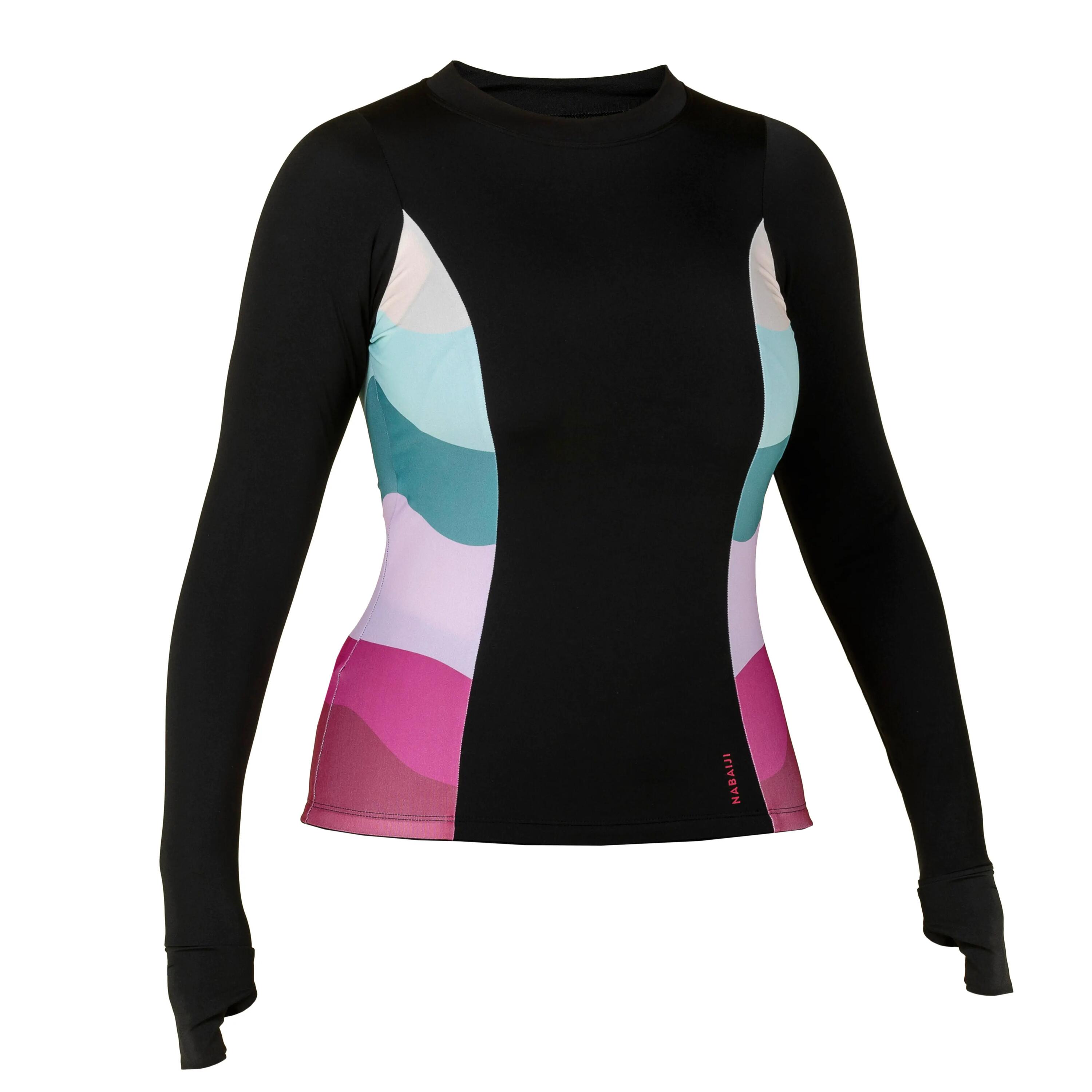 Women's swimming top Una Rainbow black 8/17
