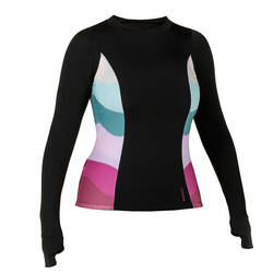 Women's swimming top Una Rainbow black