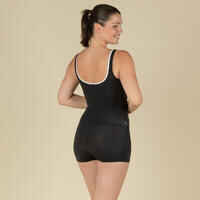 Women's one-piece Heva swimsuit shorty zip black