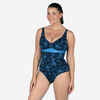 Sieviešu kopējais peldkostīms “Kaipearl Triki 100”, tumši zils
