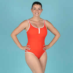 Women's 1-piece swimsuit Heva Joy Zip Red