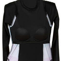 Women's swimming top Una Rainbow black