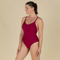 Maillot de Bain de Natation Femme 1 Pièce Lila Symi Bordeaux