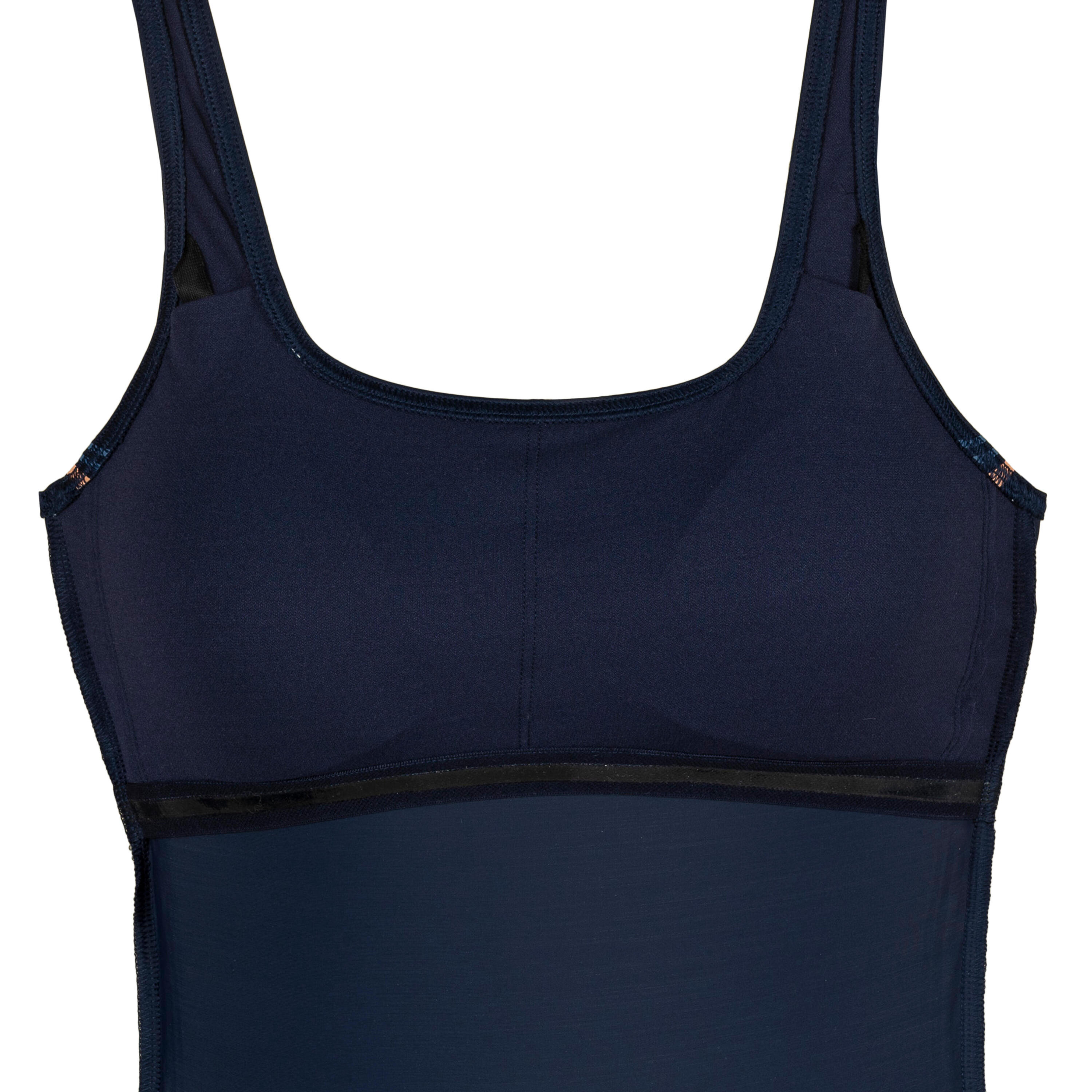 Fato de Banho com Saia de Natação Mulher Heva Azul Listas 8/17