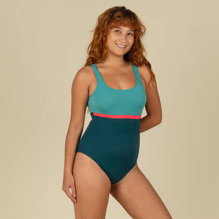 1-piece Swimsuit Wanita Heva Li biru petrol