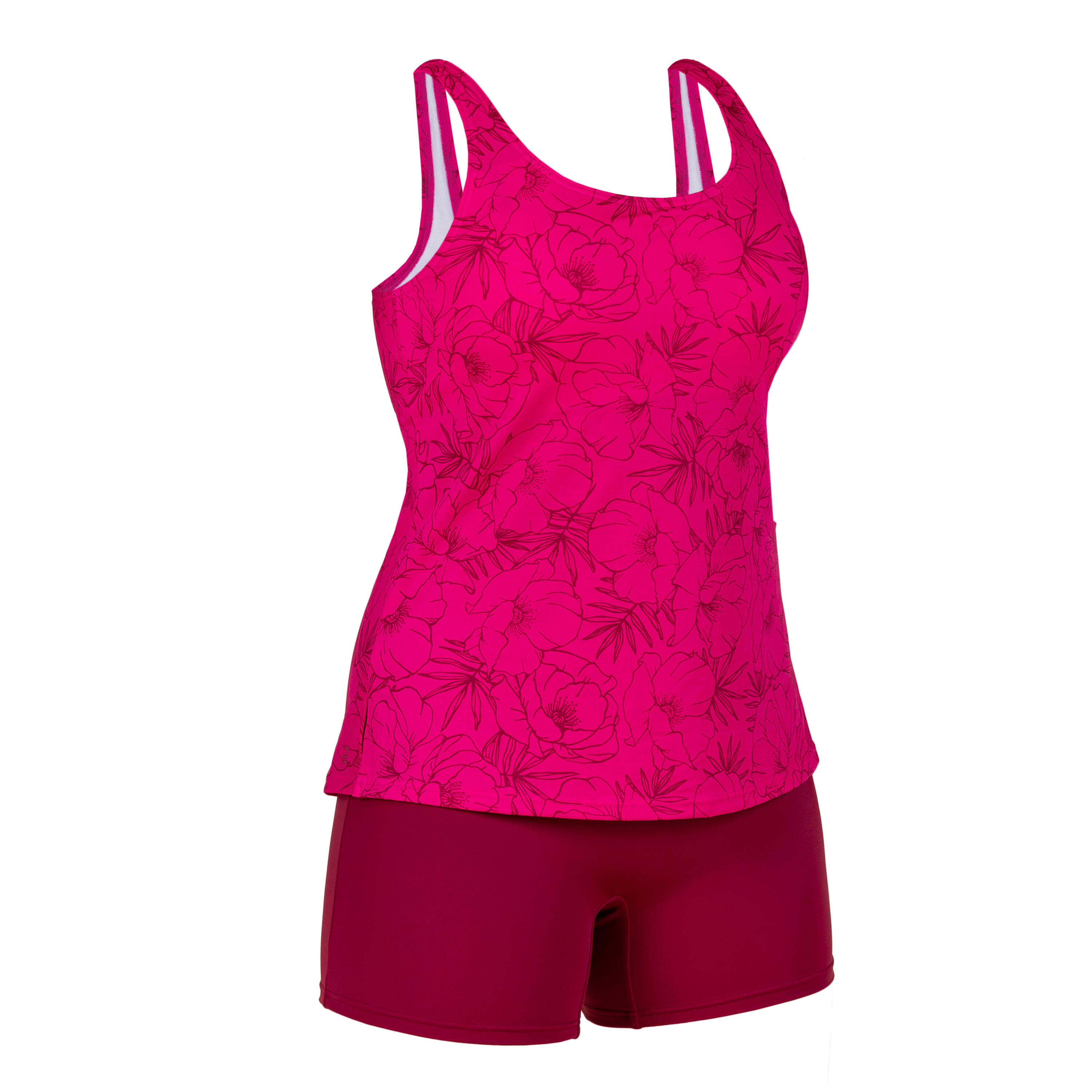 Women’s swimsuit 1-piece shorty Tankini Heva Piva fushia 6/9