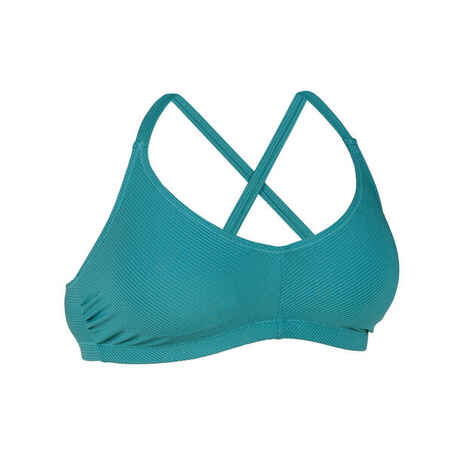 Womens Bikini Swimsuit top Lila Symi Blue Green - Decathlon