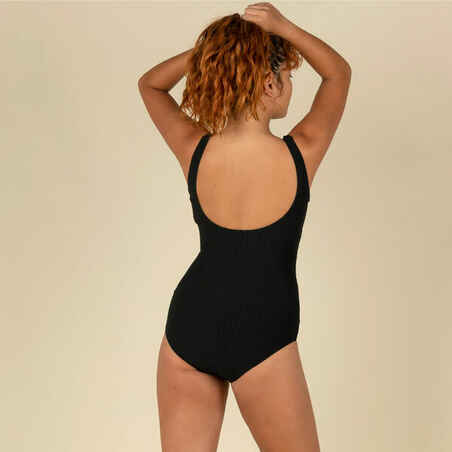 Women's 1-piece Swimsuit Embossed Kaipearl New Black