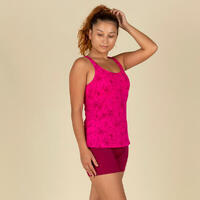 Maillot de Bain de Natation Femme 1 Pièce Tankini Shorty HEVA Piva Fushia