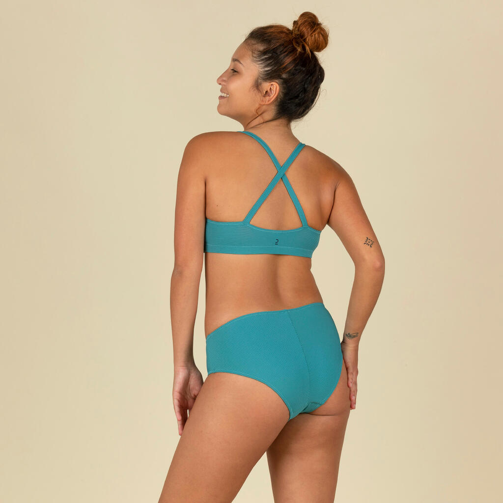 Bas de maillot de bain de natation femme Lila Simy Bleu