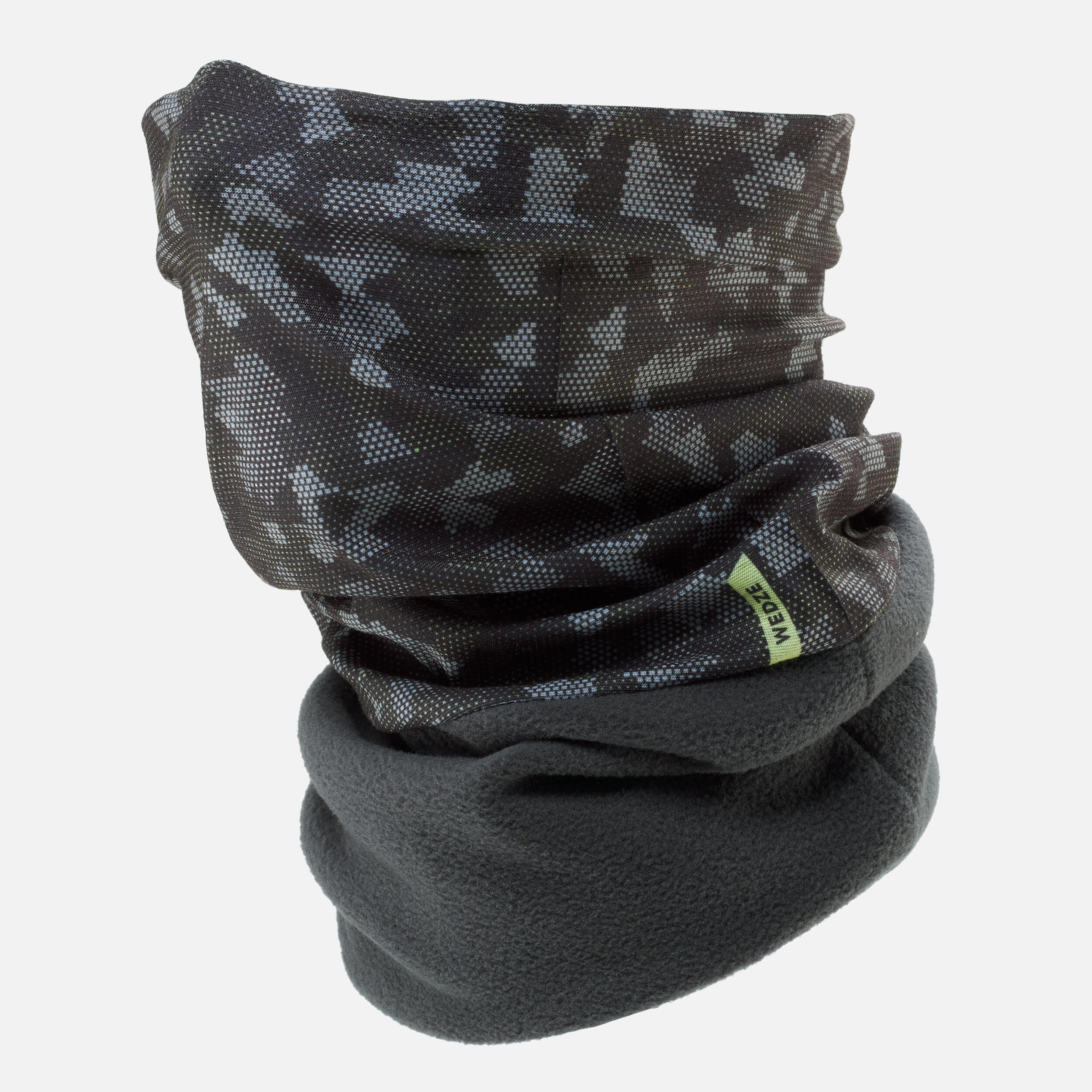 Kids’ Ski Neck Warmer Hug Yellow/Grey fluo pale yellow, Carbon grey