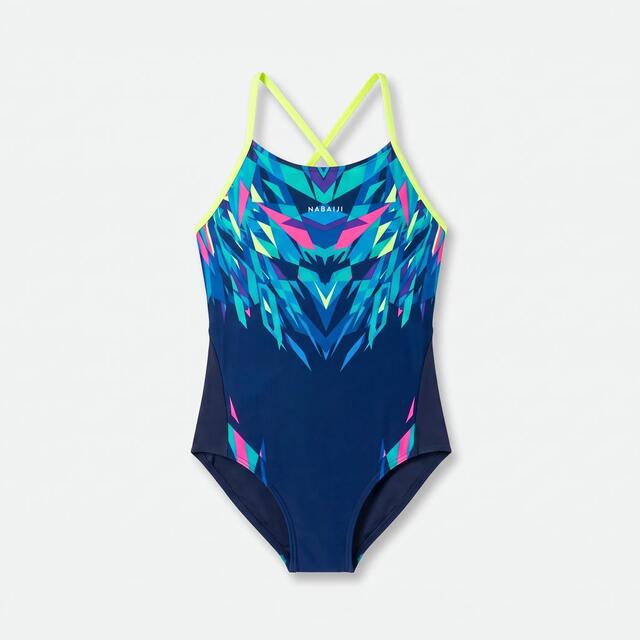 Maillot de bain 1 pièce natation entraînement fille ado, Lexa kali bleu