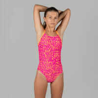 Girl's One-Piece Swimsuit Lexa Celo pink orange