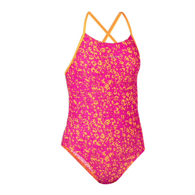 Maillot De Bain De Natation Une Pièce Fille Lexa Celo rose orange