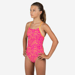 Sportbadpak voor zwemmen meisjes Lexa Celo roze oranje