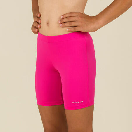 Bas de maillot de bain shorty long fille jamsuit rose