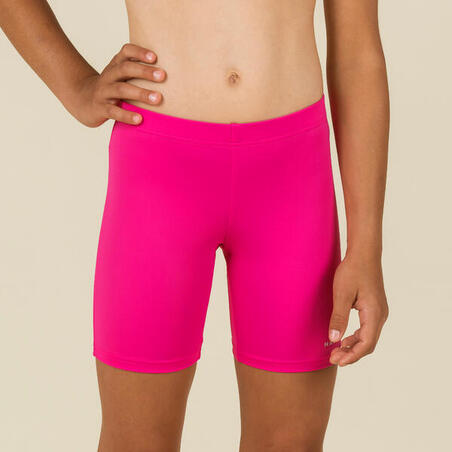 Bas de maillot de bain shorty long fille jamsuit rose