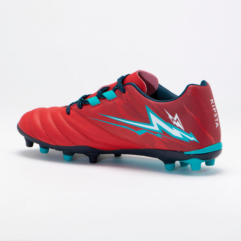 BOTAS RUGBY TACOS FIJOS TERRENOS SECOS R500 NIÑOS ROJO 