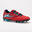 Rugbyschoenen met vaste noppen voor droog terrein kinderen R500 rood