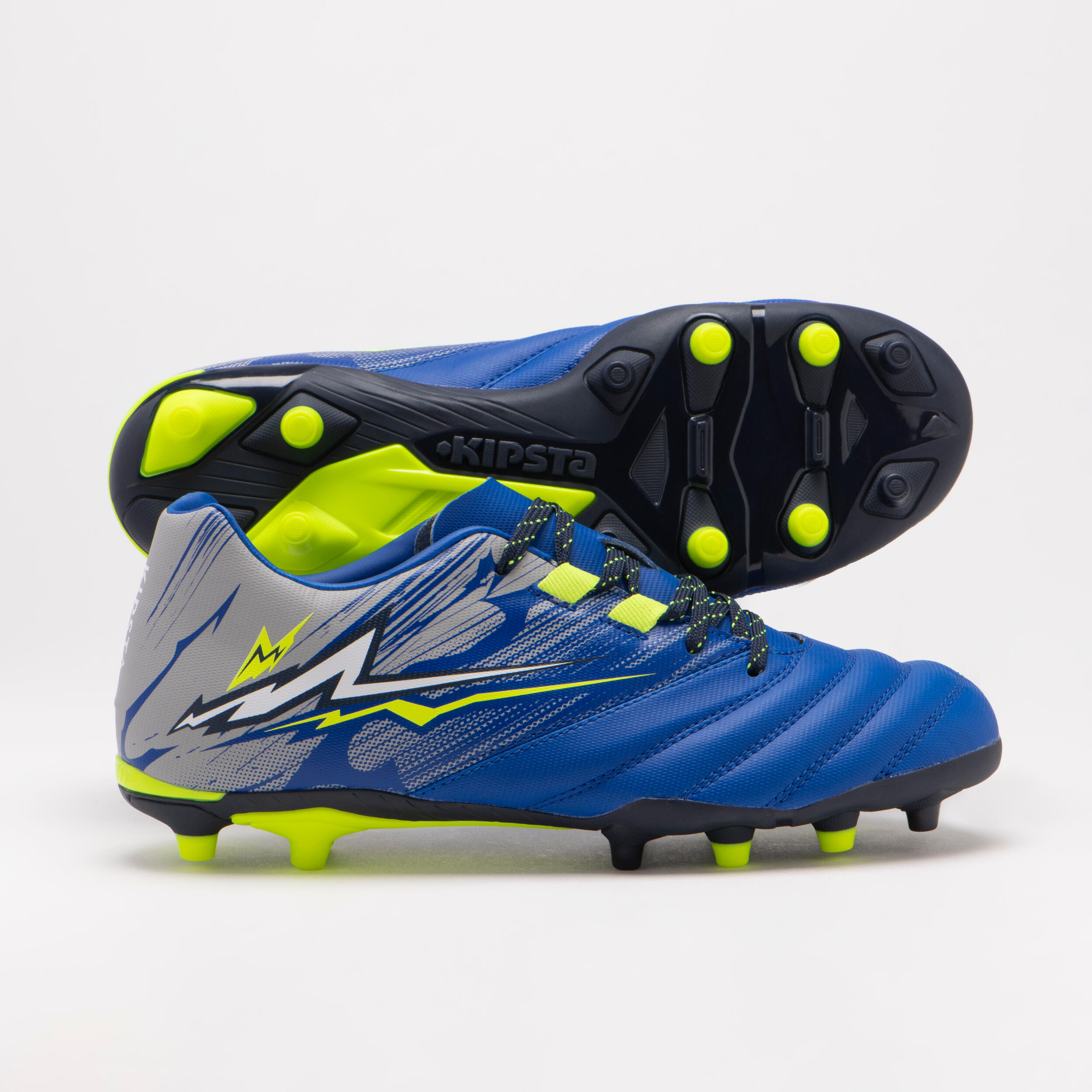 Kids' Moulded Dry Pitch Rugby Boots R500 - Indigo Blue 6/7