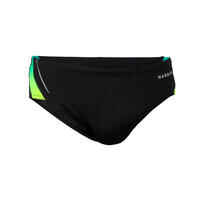 BOYS' SWIMMING TRUNKS SWIM BRIEFS 900 YOKE - GRAD GREEN