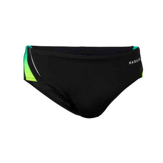 
      BOYS' SWIMMING TRUNKS SWIM BRIEFS 900 YOKE - GRAD GREEN
  