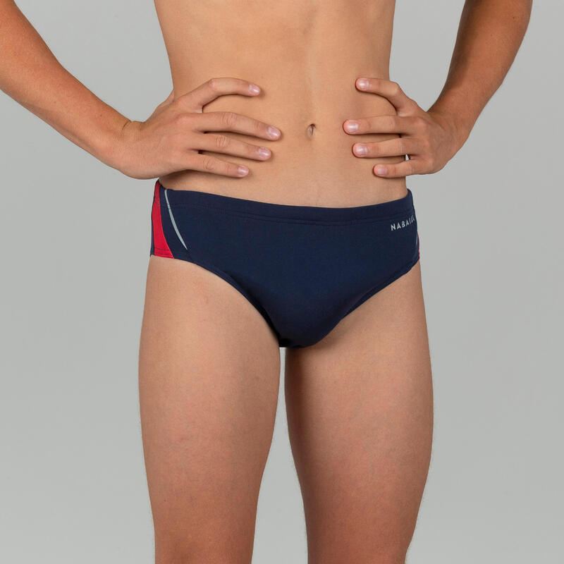 Bañador Slip Natación 900 Grad Niño Rojo