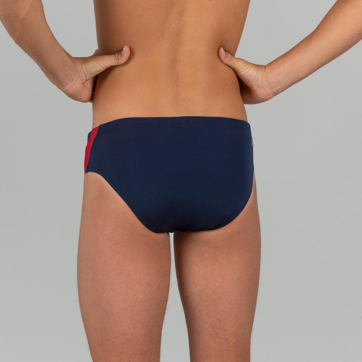 MAILLOT DE BAIN SLIP NATATION GARCON  900 GRAD ROUGE
