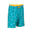 Lange zwemshort voor jongens 100 Long Smile turquoise/oranje