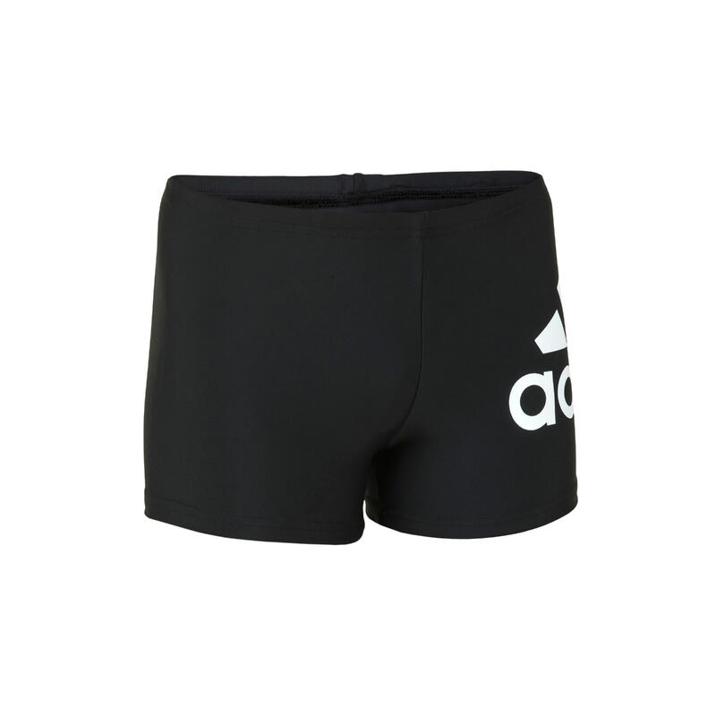 Badehose Boxer Kinder Adidas - Logo schwarz/weiss 