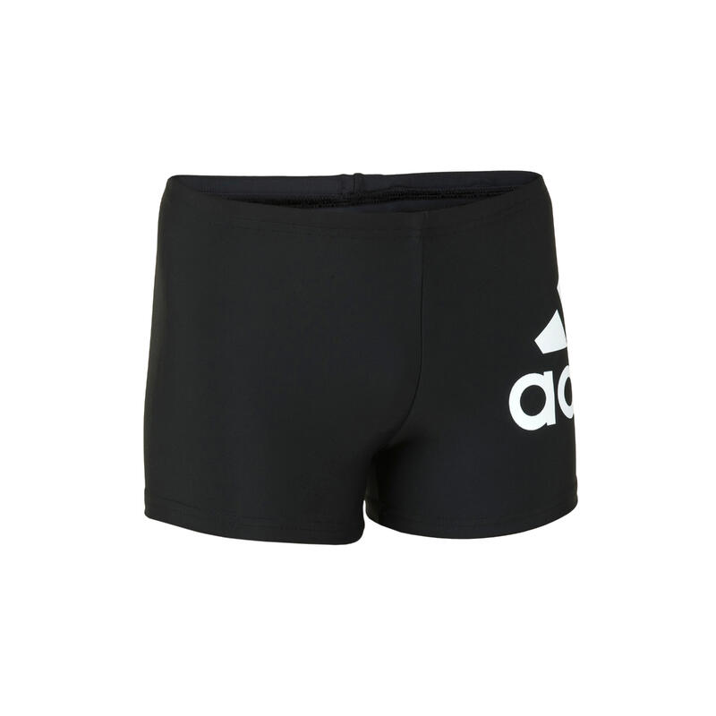 Dětské boxerkové plavky Adidas černo-bílé