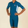 Boy Wetsuit Shorty 100 Short Sleeve Flexible & Comfortable Navy Blue Blue