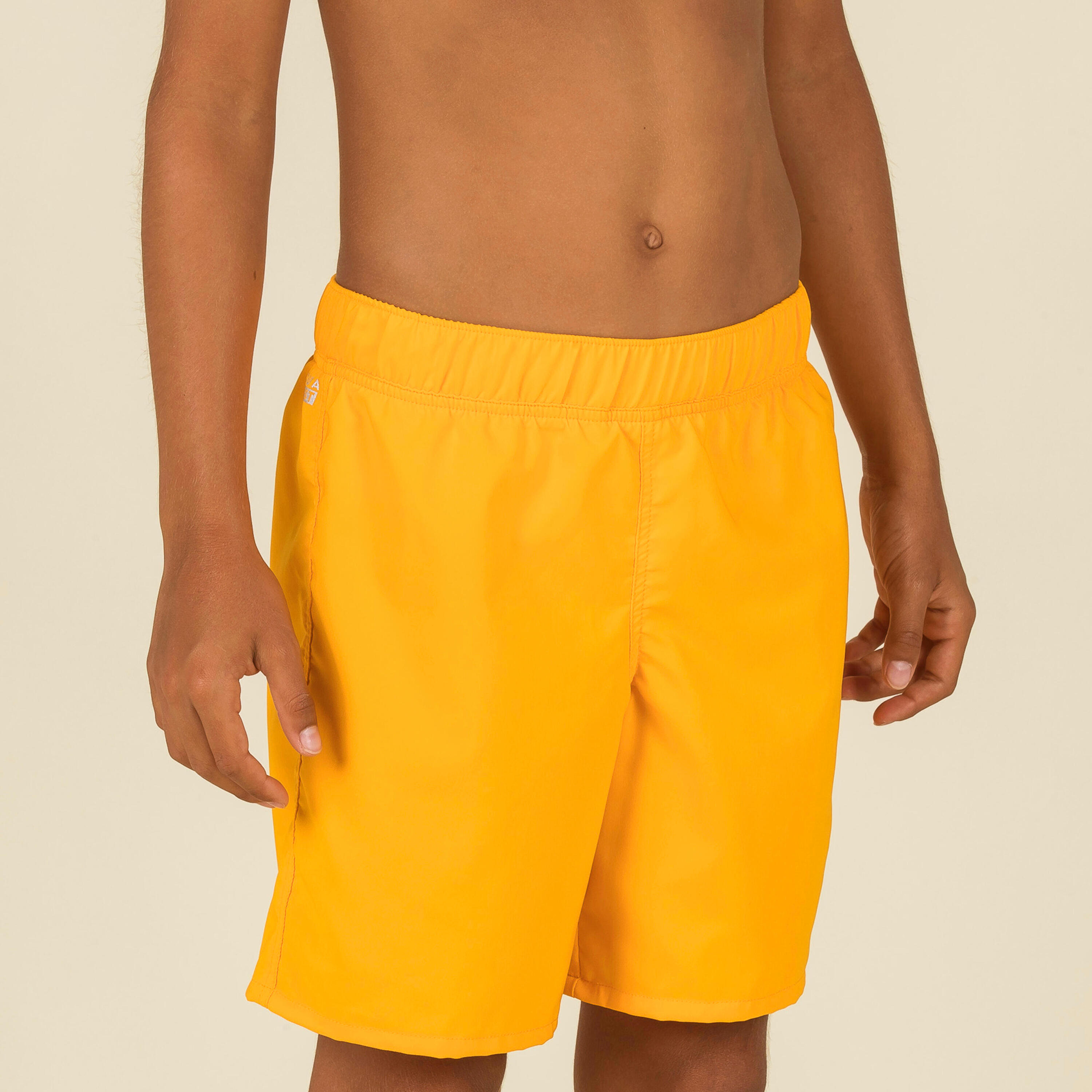 Boys' Swimming Shorts - Swimshort 100 Basic - Orange 2/4