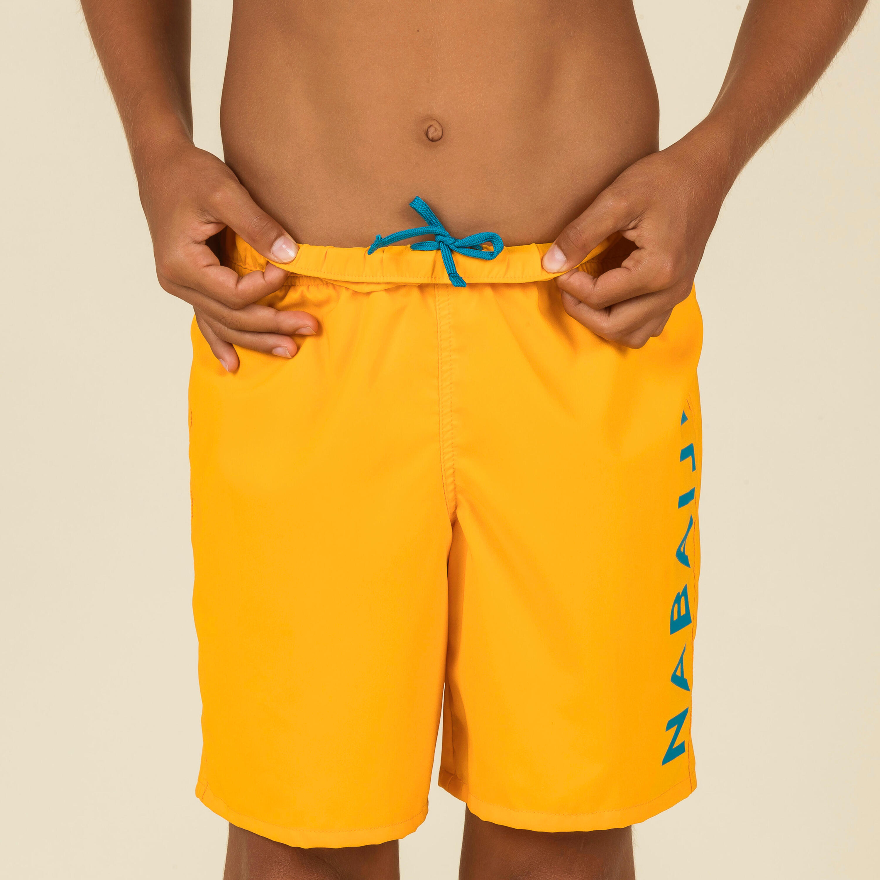 Boys' Swimming Shorts - Swimshort 100 Basic - Orange 4/4