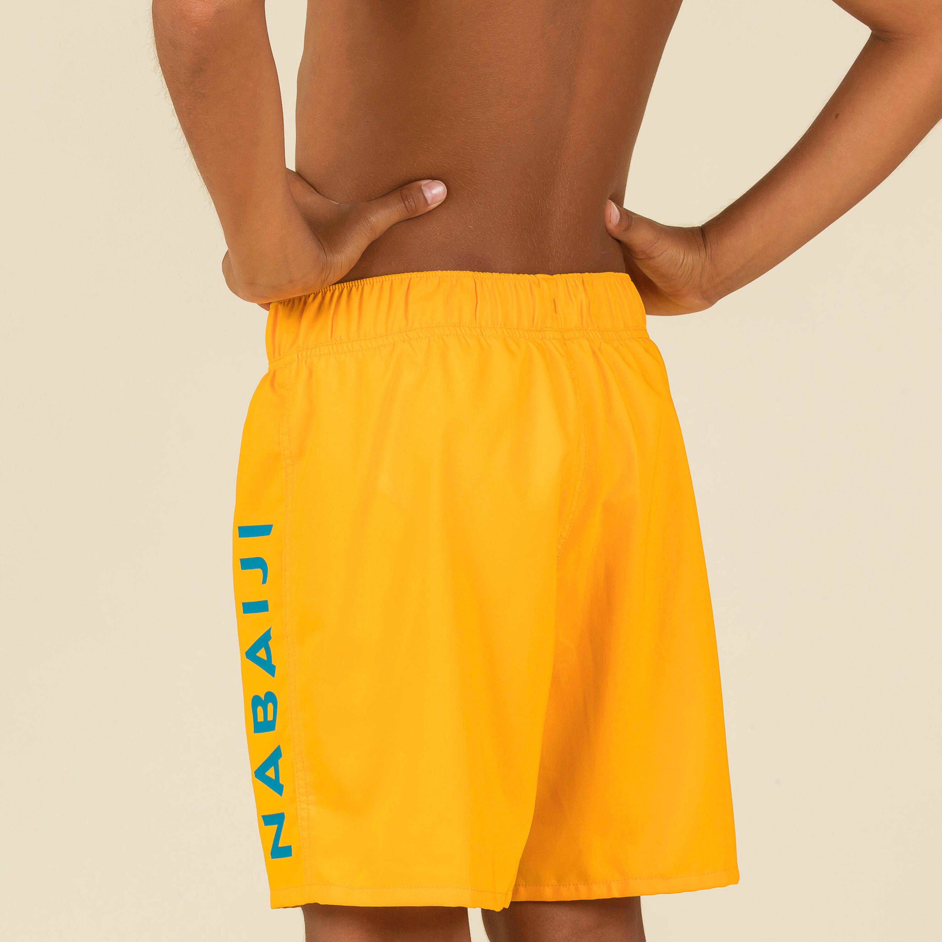 Boys' Swimming Shorts - Swimshort 100 Basic - Orange 3/4