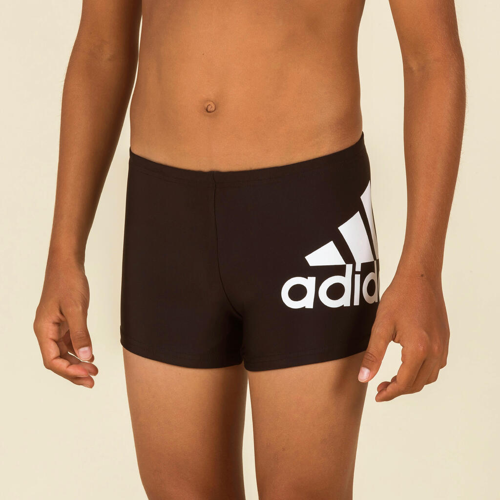 Kids swimming boxer swimsuit ADIDAS LOGO black white