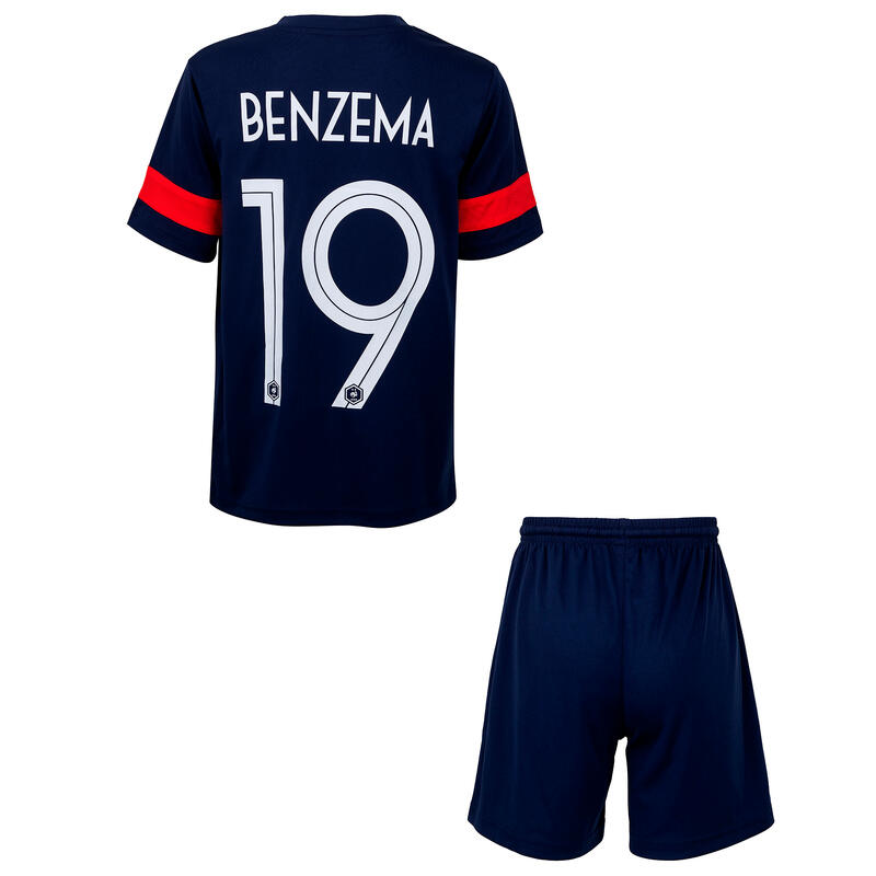 ENSEMBLE SHORT + MAILLOT ENFANT FFF BENZEMA N°19