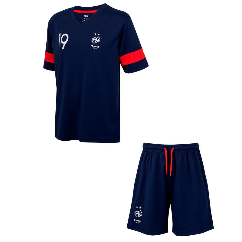 ENSEMBLE SHORT + MAILLOT ENFANT FFF BENZEMA N°19