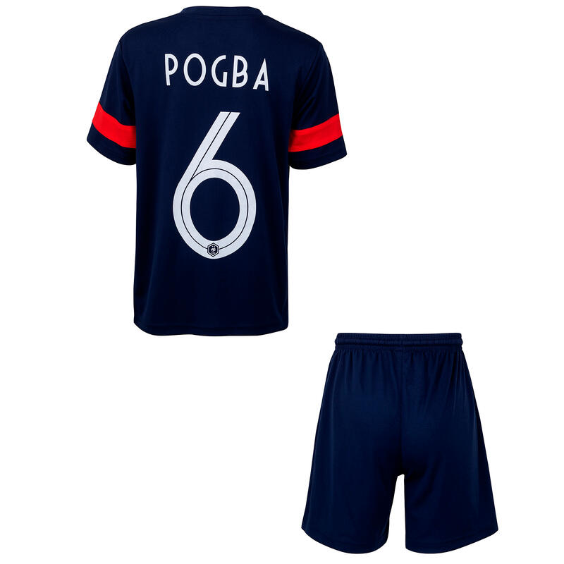 ENSEMBLE SHORT + MAILLOT ENFANT FFF POGBA N°6