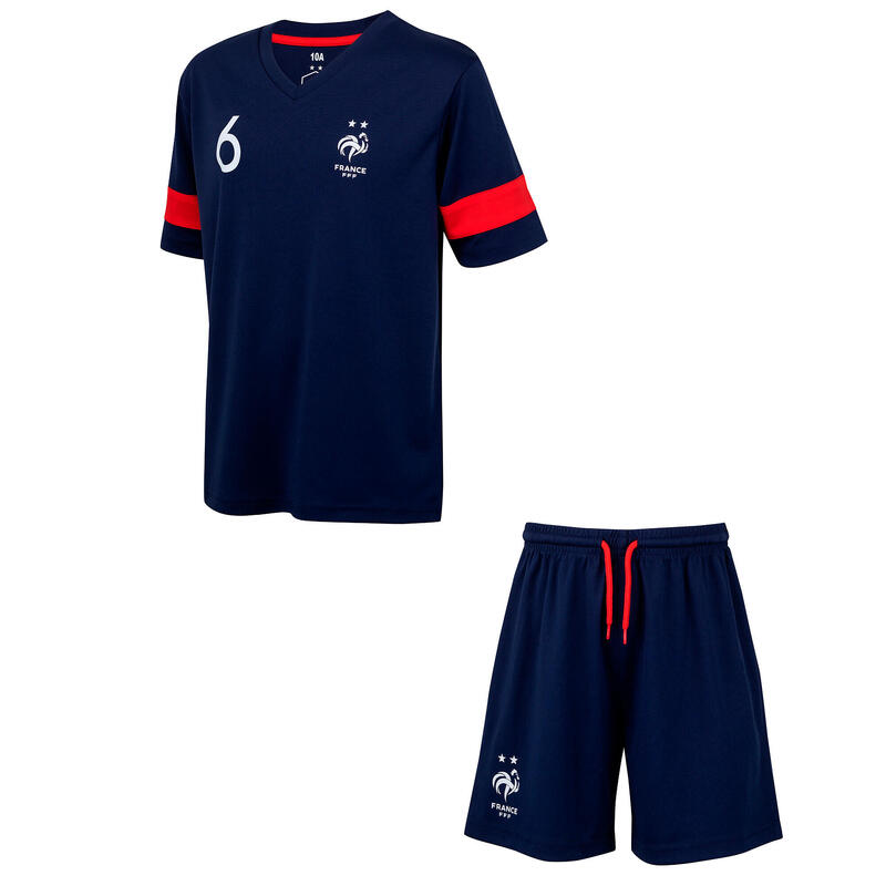 ENSEMBLE SHORT + MAILLOT ENFANT FFF POGBA N°6