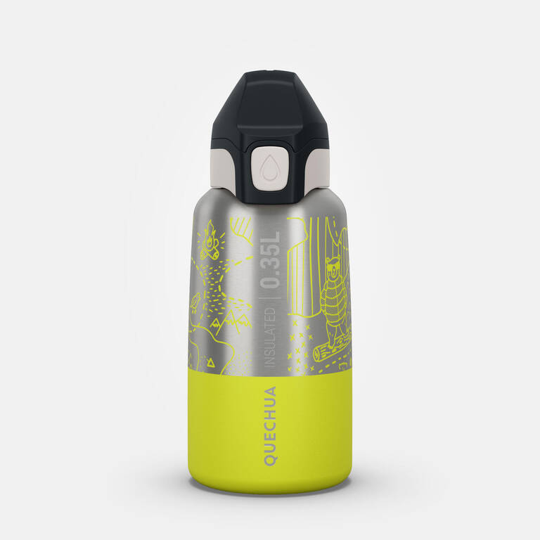 Kids’ 0.35 L stainless steel insulated flask with quick opening hiking cap