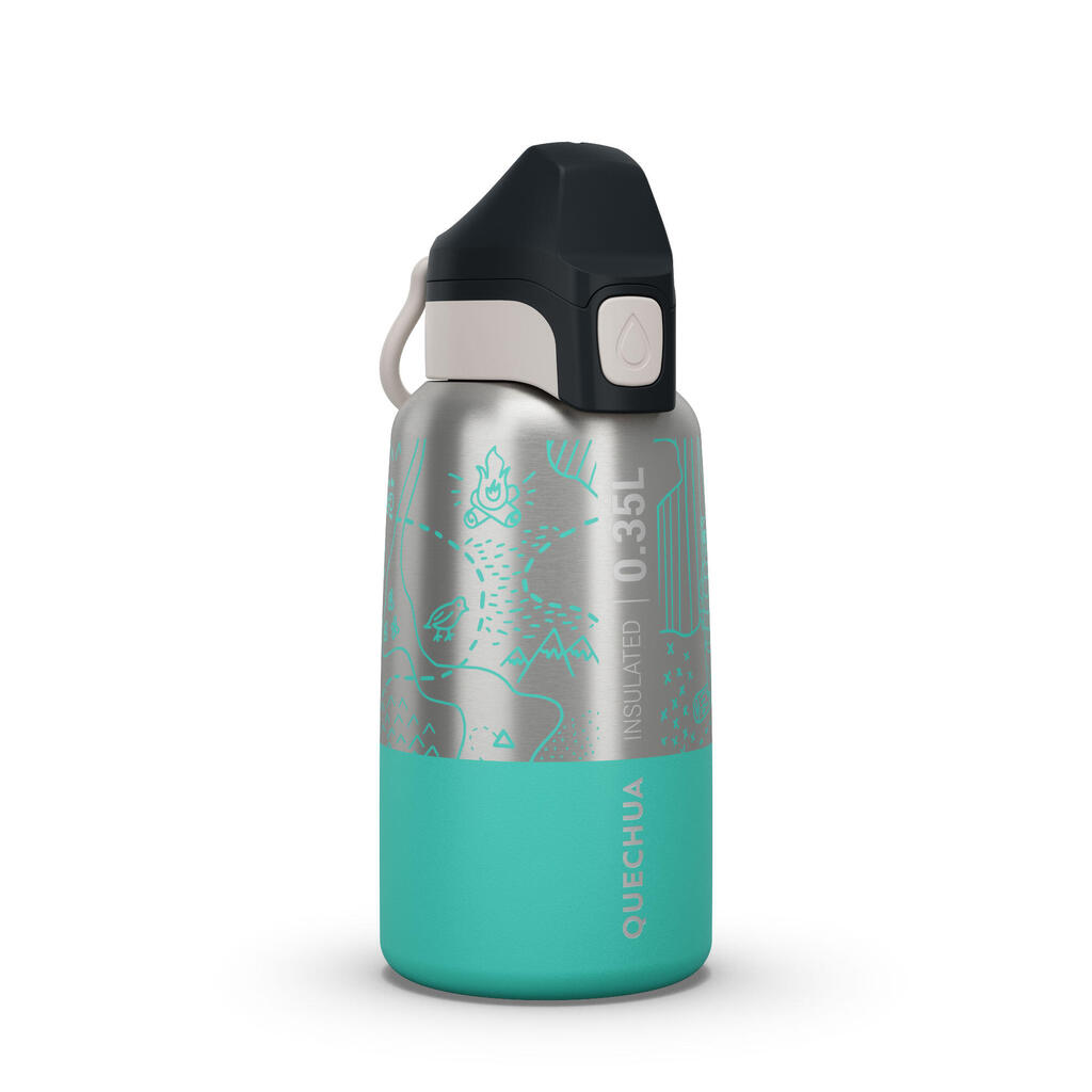 0.35 L junior insulated stainless steel hiking flask with instant lid