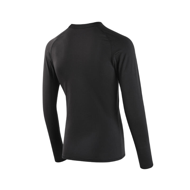 Thermoshirt met lange mouwen voor voetbal volwassenen Keepcomfort 100 zwart