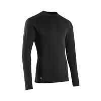 Men's Soccer Long-Sleeved Thermal Base Layer Top Keepcomfort 100 - Black -  Black - Kipsta - Decathlon